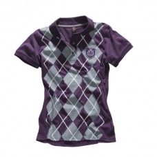 Tričko piké s límečkem-fialová-XS